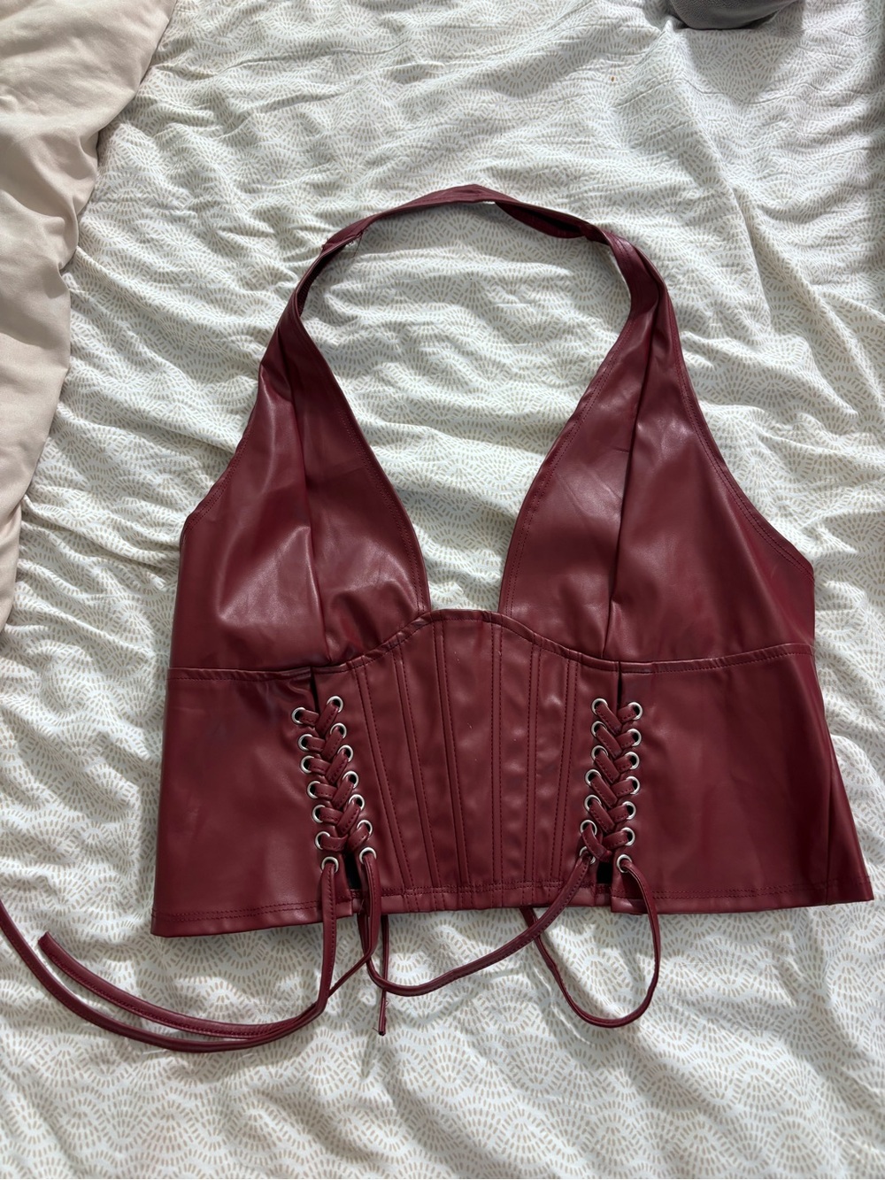 Leather Halter Top